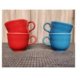 Fiesta Tea Cups (4) Poppy & Lapis