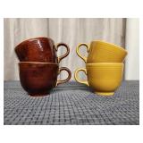 Fiesta Tea Cups (4) Persimmon & Yellow