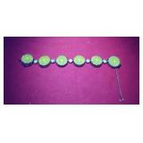 Schiaparelli Purple Rhinestone Bracelet