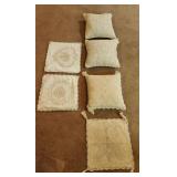 Doily Pillow Covers and Pillows
