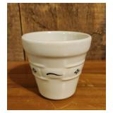 Longaberger Pottery  Green Flower Pot
