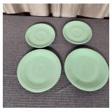 Fiesta Salad Plate (2)  6' Saucers (2)
