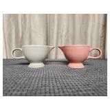Fiesta Creamer Cups, Apricot & Pearl Gray