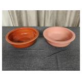 Fiesta Apricot and Rose 8 1/2' Bowls