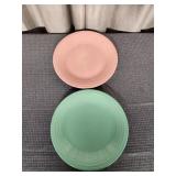 Fiesta 10 1/2' Dinner  Plates, Apricot & Seamist