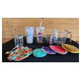 Measuring Cup, Jelly Jar, Scrubbers, metal shaker