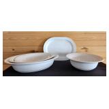 Corning Ware Bowl, Platter & Nesting Bowls