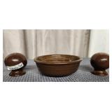 Fiesta Salt & Peper Shakers & bowl