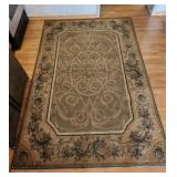 Rose Garden Olive Green Area Rug