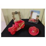 Firemen Picture Frames (2)  Fire Hat & Truck