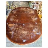 Wood Kitchen Table & 1 Leaf