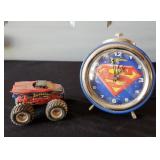 Superman Alarm Clock & Monster Truck
