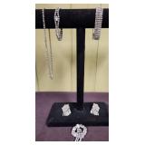 Rhinestone Bracelet (2), Necklace, earrings