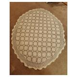 Doily Oval Table Cloth Beige