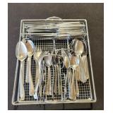 Stainless Steel Flatware & Tray