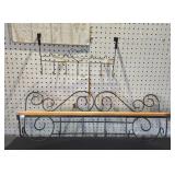 Wood & Metal Shelf & Over the Door Heart Hooks
