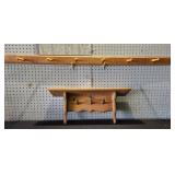 Wood Shelf and Wood Coat Hanger
