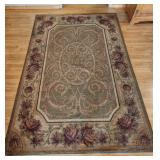Rose Garden Olive Green Area Rug