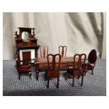 Dollhouse  Furniture Dining Room Set 1:12