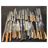 Kitchen Knifes, various sizes & makers