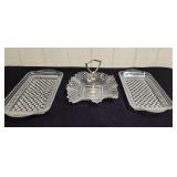 Clear Glass Relish & Candy Trays
