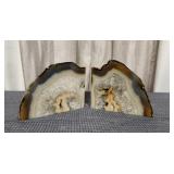 Rock Book Ends, cut & polished crystal