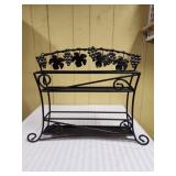 Spice Rack, Black Metal, Grape vine design