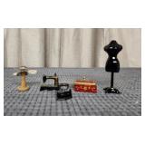 Dollhouse Sewing Set -Metal 1:12 Scale