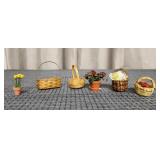 Dollhouse Basket & Flower Set 1:12 scale