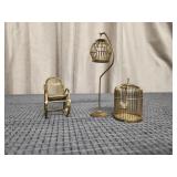 Dollhouse Furniture, Bird Cage 1:12 Metal