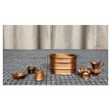 Dollhouse Copper Cookware Set 1:12 Scale