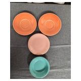 Fiesta Fruit Bowl, Salad Plate, Saucers (2)