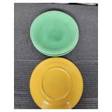 Fiesta Luncheon Plates, Yellow & Teal