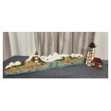 Lighthouse Dï¿½cor and Stain Glass Lighthouse Lamp