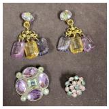 Costume Jewelry, Clip on Earrings & Pins (2)