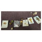Pins, Elephant, American Flag, Tea Pot