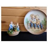 Denim Days Plate - Sunny Days & Candle Topper