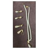 Pearl Like Necklace & Earrings (2)