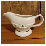 Longaberger Pottery USA Green Gravy Boat