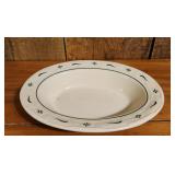 Longaberger Pottery USA Green Serving Bowl