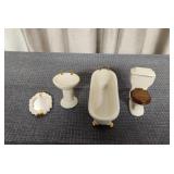 Dollhouse Bath Room Furniture Set 1:12 Scale