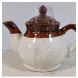 Brown and White Tea Pot