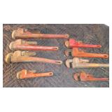 Pipe Wrenches, Mixed Set