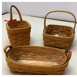 Longaberger assortment of Booking Baskets