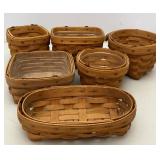 Longaberger Small Baskets (broken leather