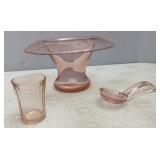 Pink Depression Glass Mayonnaise Bowl