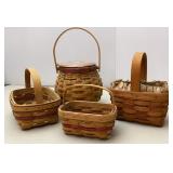 Longaberger Sweetheart & Rose Bowl Baskets