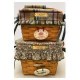 Longaberger Signed Dresden Tour Baskets 95-96