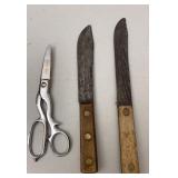 VTG Case XX Butcher Knives & Shears