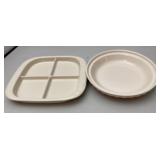 Longaberger Pottery Divided Server & Pie Plate